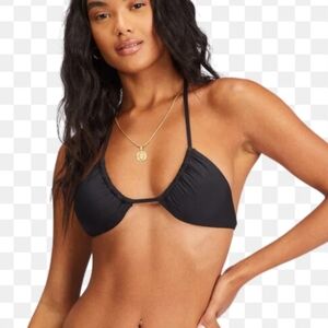 NWT Billabong Sol Searcher Wear It Multi Way Black Triangle Bikini Top S M